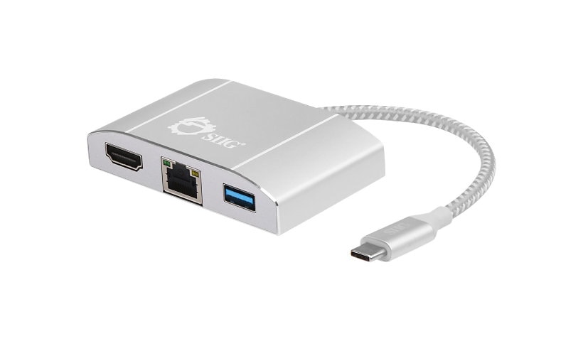 SIIG USB 3.1 Type-C LAN Hub with HDMI Adapter- 4K ready - docking station -