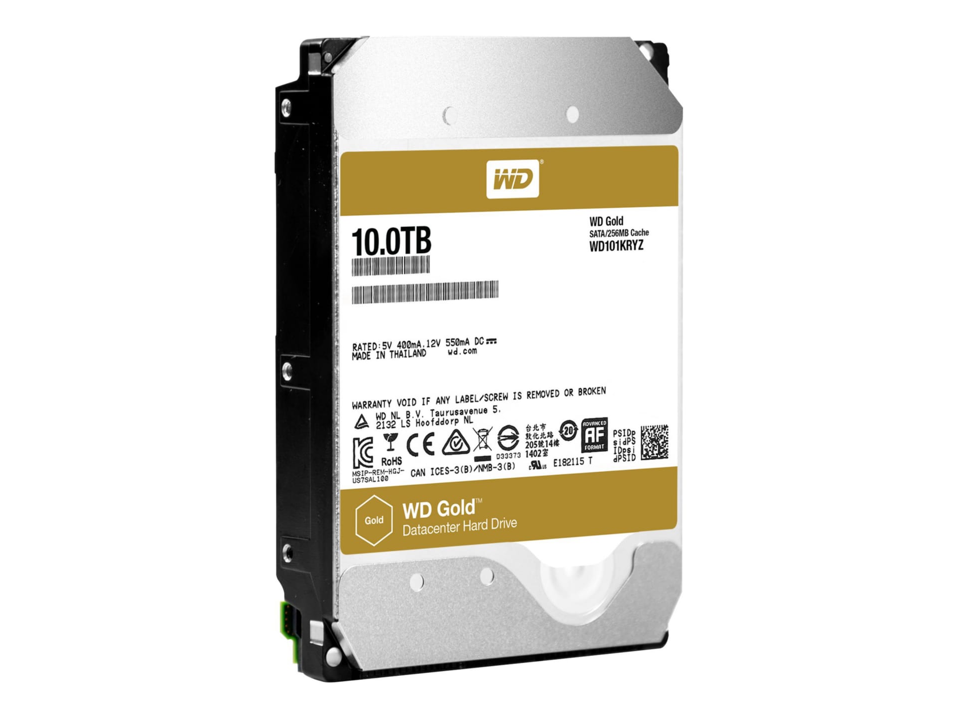 WD Gold Datacenter Hard Drive WD101KRYZ - hard drive - 10 TB - SATA 6Gb/s