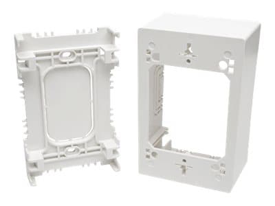 Tripp Lite Single-Gang Surface-Mount Junction Box Wallplate White - cable raceway junction box - TAA Compliant