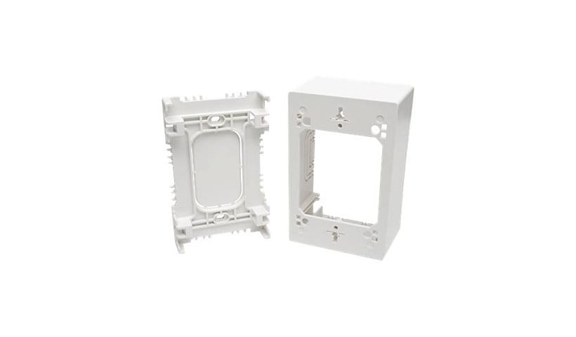 Tripp Lite Single-Gang Surface-Mount Junction Box Wallplate White - cable raceway junction box - TAA Compliant