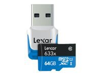Lexar High Performance - flash memory card - 64 GB - microSDXC UHS-I
