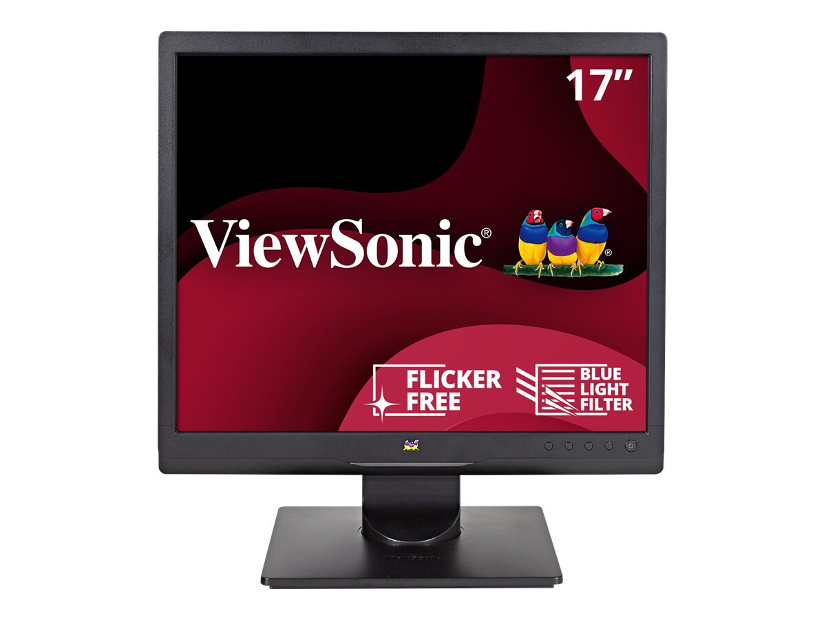 ViewSonic VA708A - 1024p LED Monitor with 100% sRGB Color Correction and 5:4 Aspect Ratio - 250 cd/m² - 17"