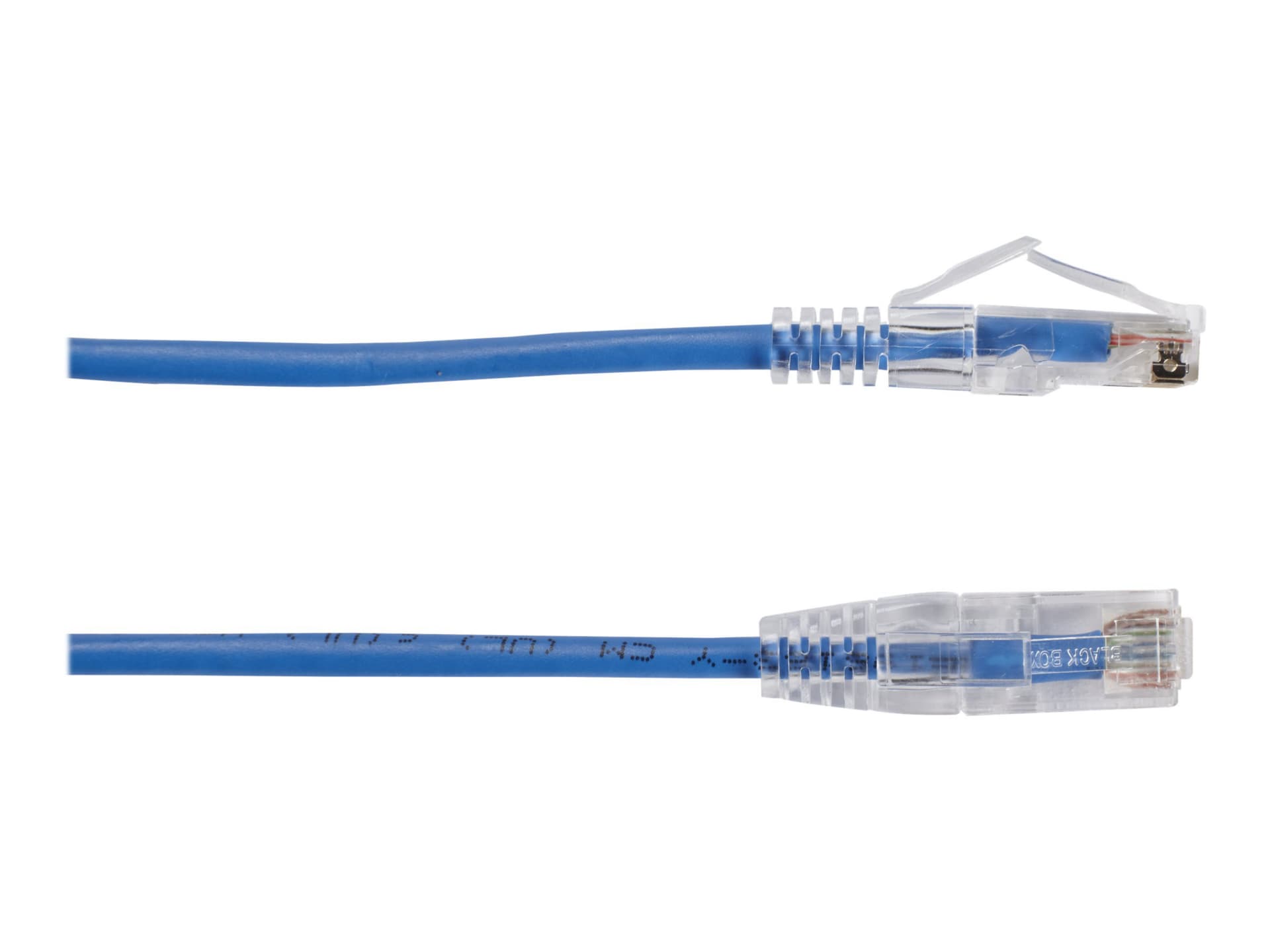 Black Box 5ft Slim-Net CAT6A Blue 28AWG 500Mhz UTP Snagless Patch Cable