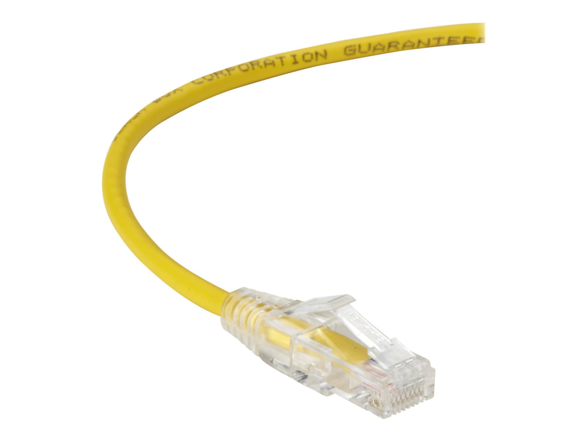 Black Box 5ft Slim-Net CAT6A Yellow 28AWG 250Mhz UTP Snagless Patch Cable