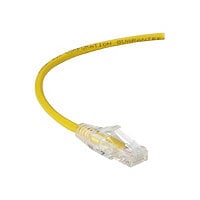 Black Box 7ft Slim-Net CAT6A Yellow 28AWG 250Mhz UTP Snagless Patch Cable