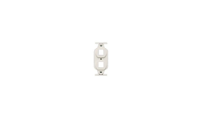 C2G Duplex 2-Port NEMA 106 Decorative Style Wall Plate - Ivory - modular in