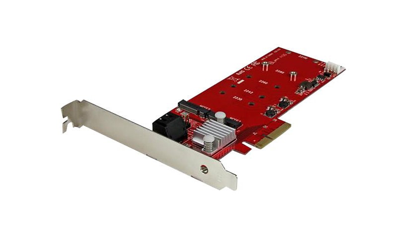 StarTech.com 2x M.2 NGFF SSD RAID Controller Card plus 2x SATA III Ports - PCIe - Two Slot PCI Express M.2 RAID Card