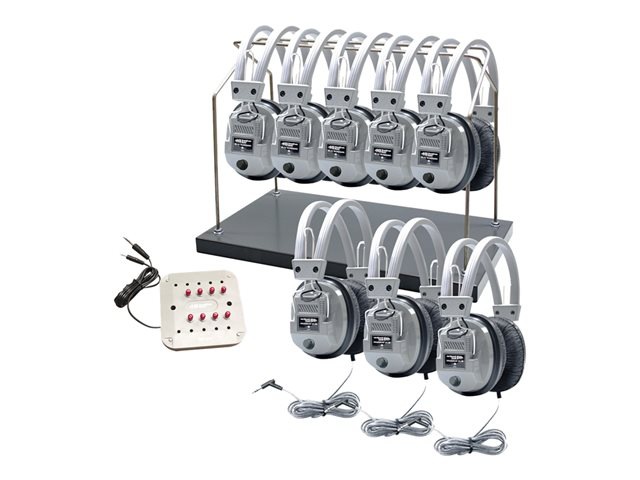 Hamilton Buhl Listening Center HH/JBP-8SV/HA5 - headphones - with Storage Rack