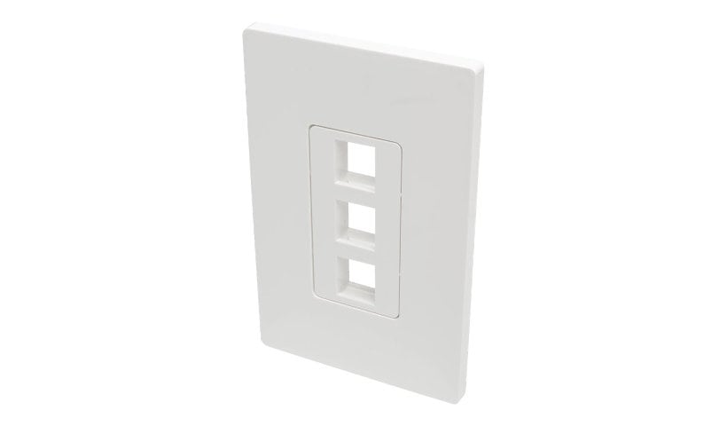 Tripp Lite Single-Gang 3-Port Wall Plate Keystone Cat5/6 USB HDMI Dport RCA - faceplate - TAA Compliant