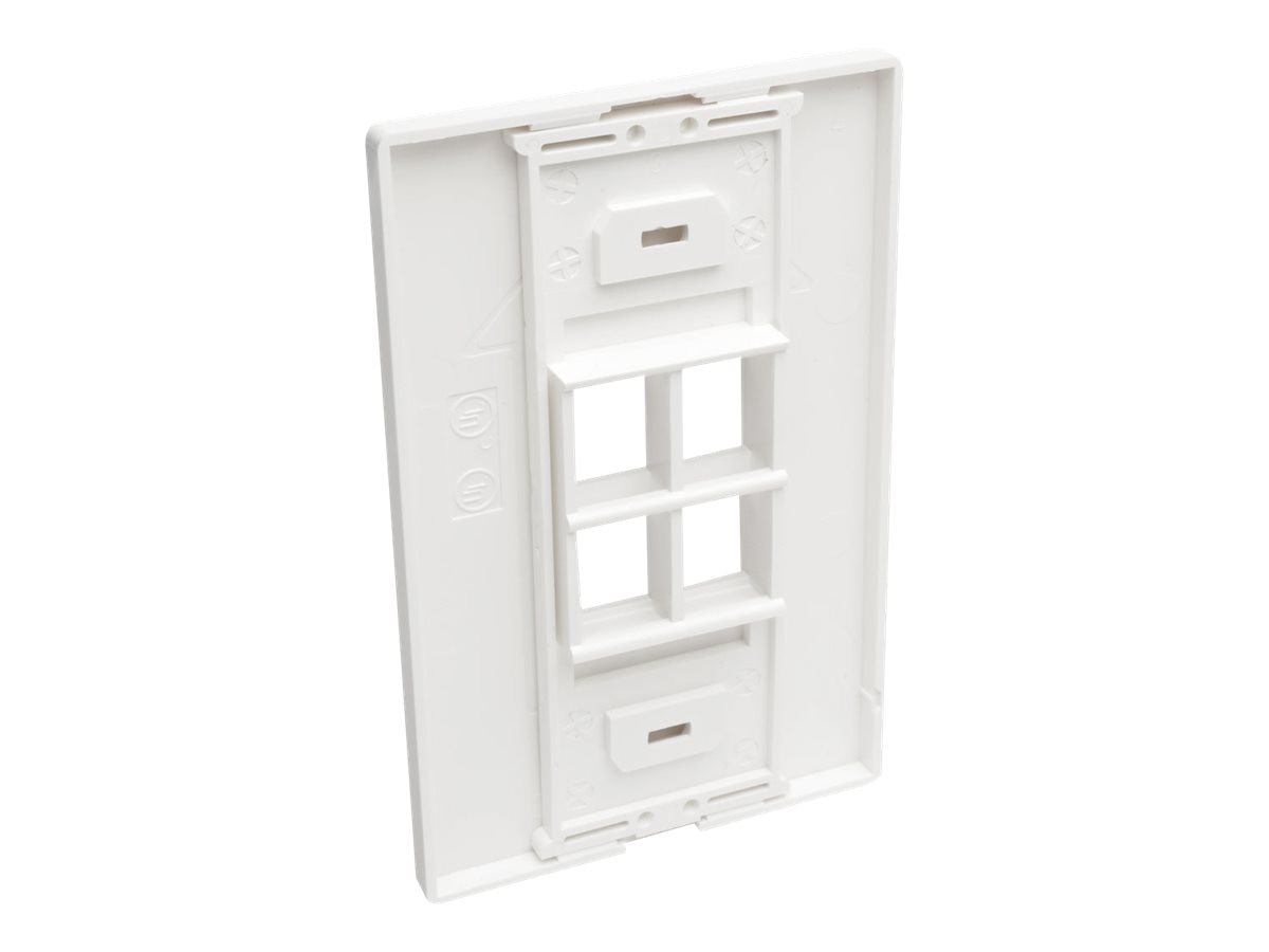 Thumbnail 3 of 5 for Eaton Tripp Lite Series Single-Gang 4-Port Wall Plate Keystone Cat5/6 USB HDMI Dport RCA - faceplate - TAA Compliant