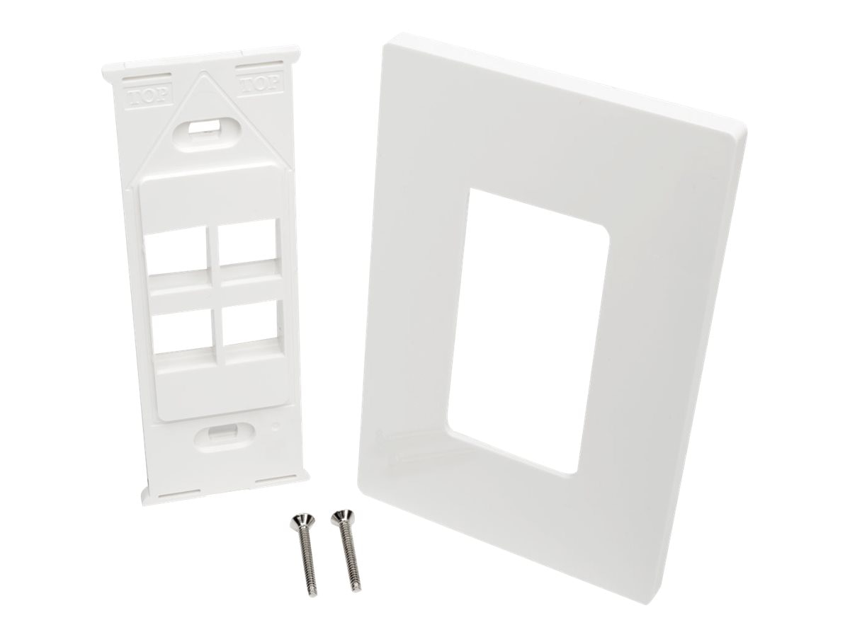 Thumbnail 4 of 5 for Eaton Tripp Lite Series Single-Gang 4-Port Wall Plate Keystone Cat5/6 USB HDMI Dport RCA - faceplate - TAA Compliant