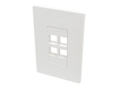 Thumbnail 5 of 5 for Eaton Tripp Lite Series Single-Gang 4-Port Wall Plate Keystone Cat5/6 USB HDMI Dport RCA - faceplate - TAA Compliant
