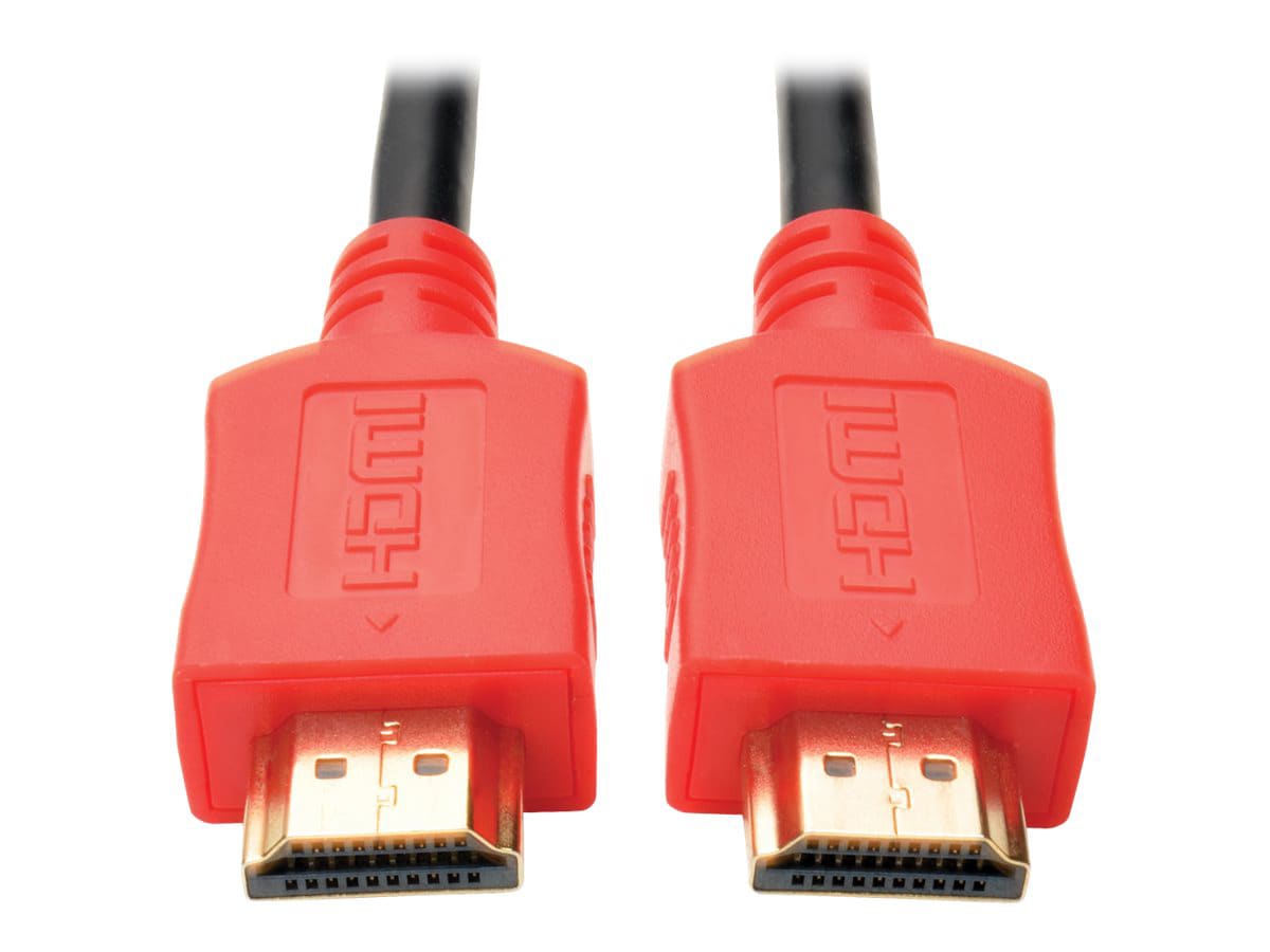 Eaton Tripp Lite Series High-Speed HDMI Cable, Digital Video with Audio, UHD 4K (M/M), Red, 10 ft. (3.05 m) - HDMI cable