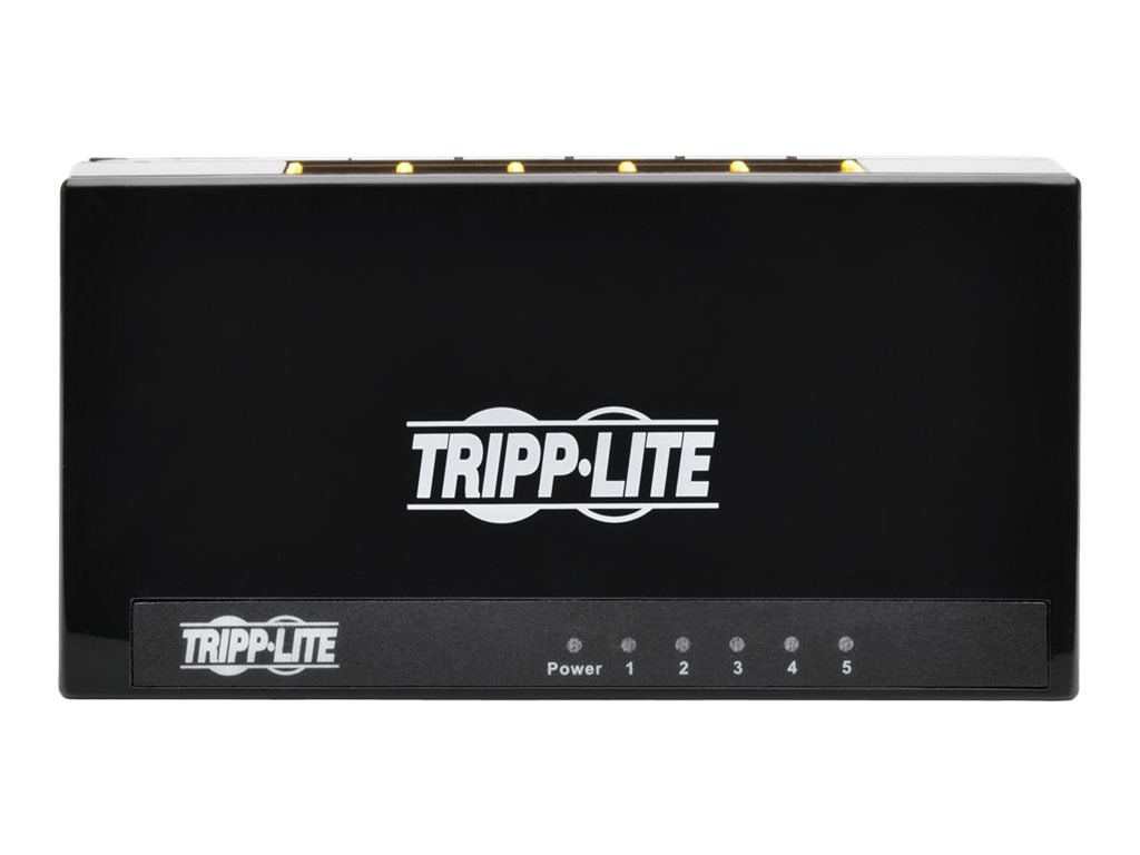 Tripp Lite 5-Port Gigabit Ethernet Switch Desktop RJ45 Unmanaged Switch - switch - 5 ports - unmanaged
