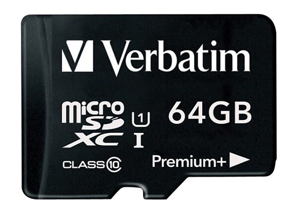 Verbatim PremiumPlus - flash memory card - 64 GB - microSDXC UHS-I