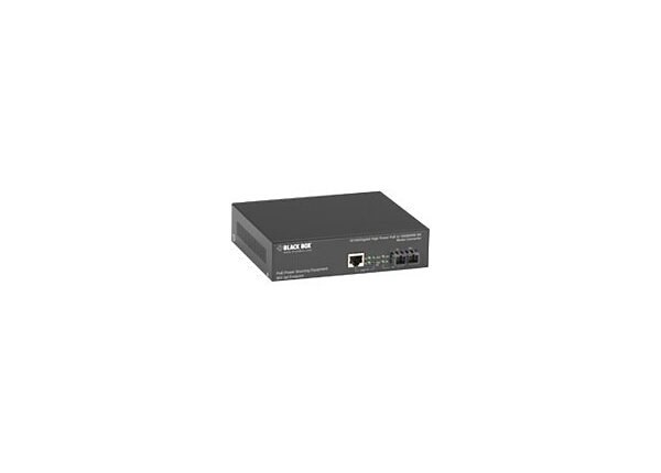 Black Box PoE+ PSE Gigabit Media Converter Multimode - fiber media converter - Ethernet, Fast Ethernet, Gigabit Ethernet