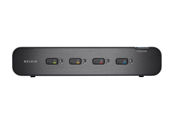 Belkin Advanced Secure DVI-I KVM Switch - KVM / audio switch - 4 ports - B2B