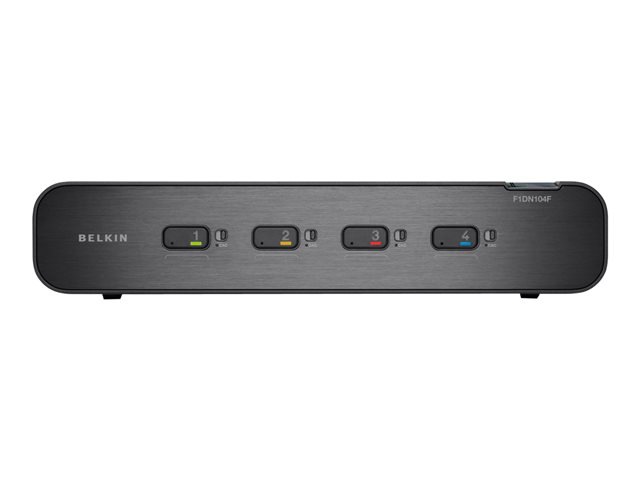 Belkin Advanced Secure DVI-I KVM Switch - KVM / audio switch - 4 ports - B2B