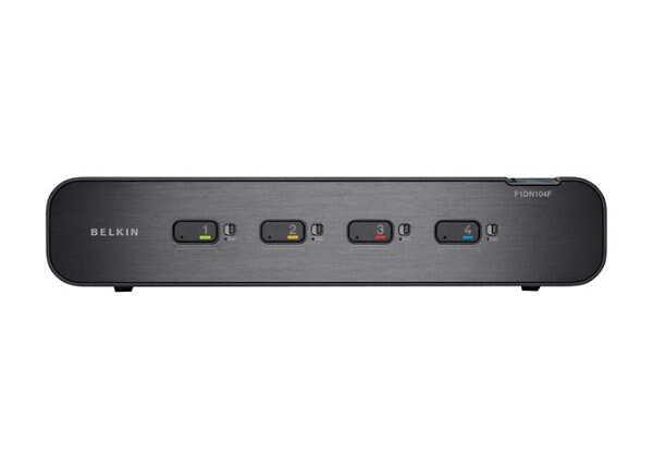 Belkin Advanced Secure DVI-I KVM Switch - KVM / audio switch - 4 ports - B2B
