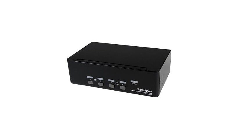 StarTech.com 4-Port Dual KVM Switch with Audio for DVI Computers - Built-in