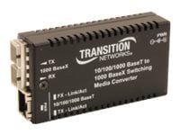 Transition Networks Mini Gigabit Ethernet Media Converter - fiber media con