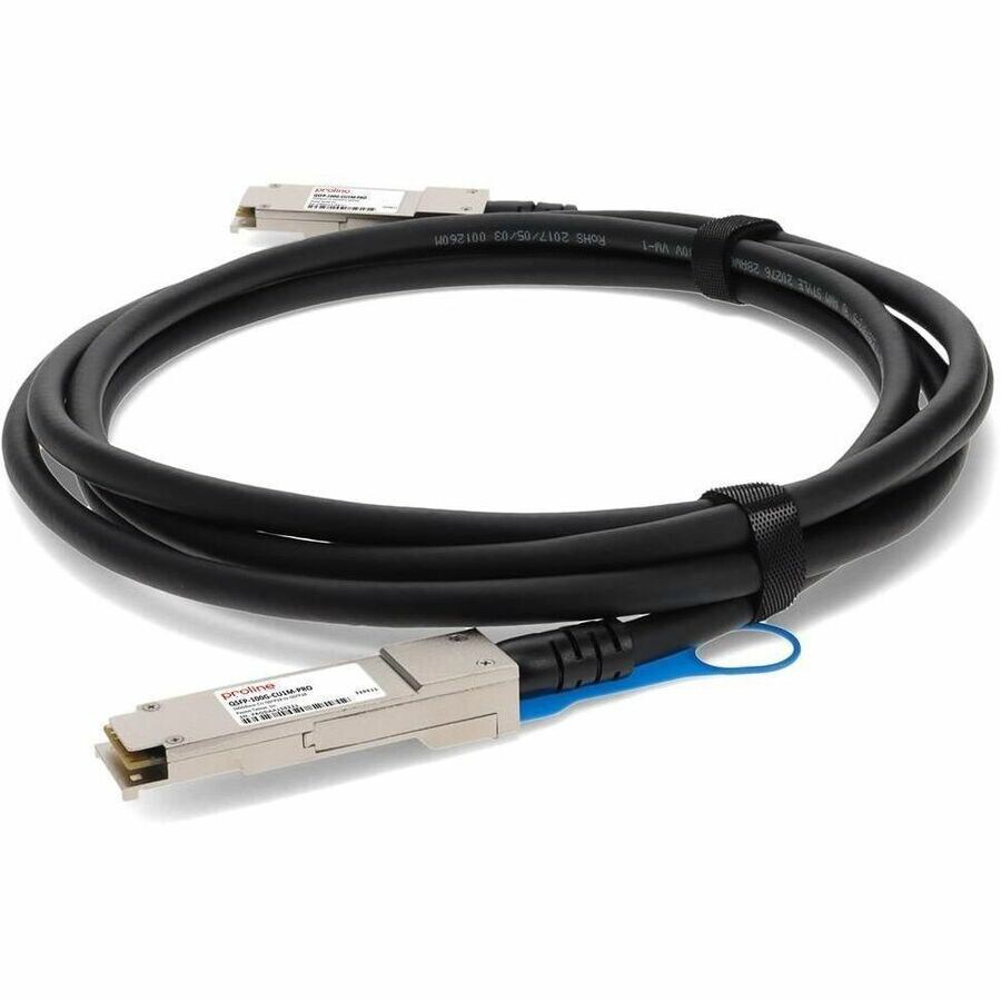Thumbnail 3 of 9 for Proline Cisco QSFP-100G-CU1M Compatible TAA Compliant 100GBase-CU QSFP28 to QSFP28 Direct Attach Cable (Passive Twinax,