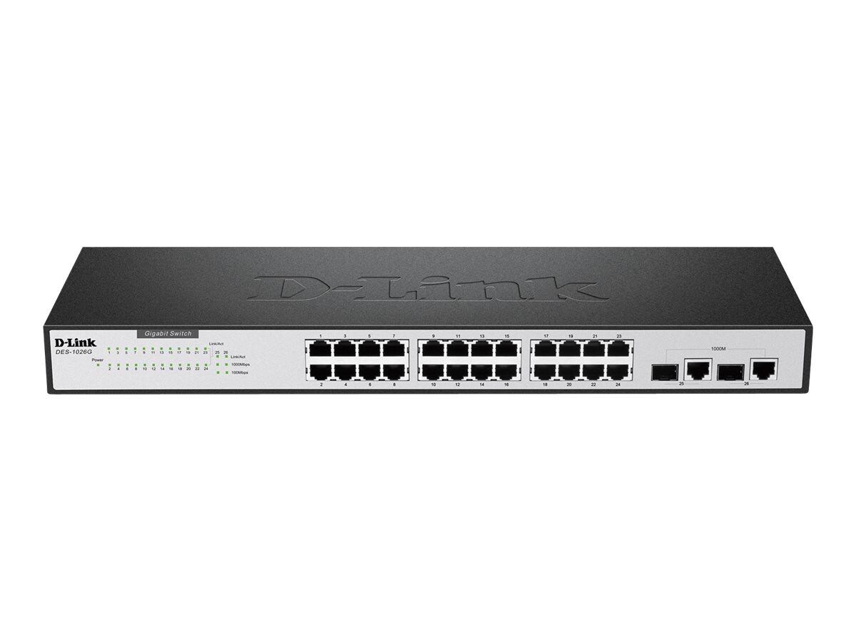 D-Link DES-1026G 24-Port 10/100 + 2 Gigabit 1000BASE-TX Switch