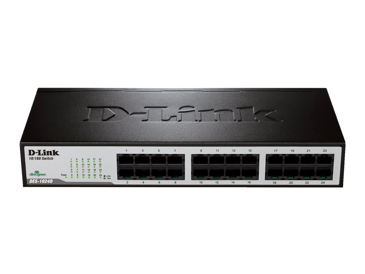 D-Link DES 1024D - switch - 24 ports - unmanaged - rack-mountable