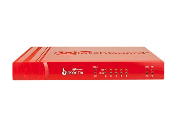 WatchGuard Firebox T30 - security appliance - WatchGuard Trade-Up Program - with 3 years Total Security Suite