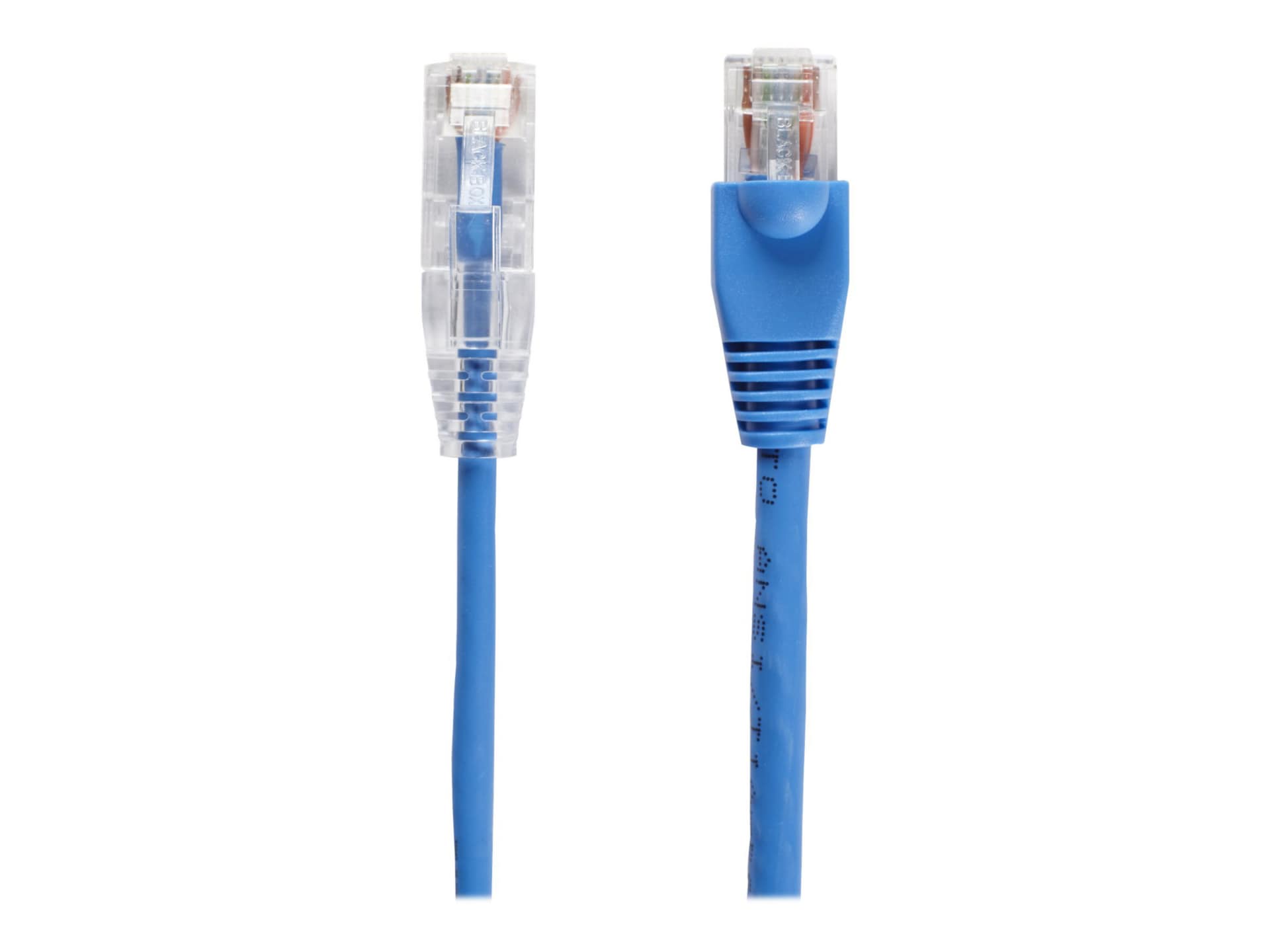Black Box 7ft Slim-Net CAT6 Blue 28AWG 250Mhz UTP Snagless Patch Cable