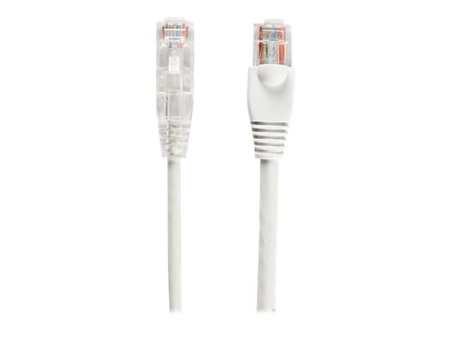 Black Box 7ft Slim-Net CAT6 White 28AWG 250Mhz UTP Snagless Patch Cable, 7'