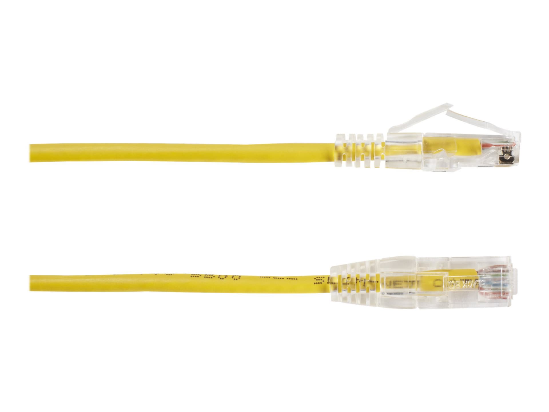 Black Box 10ft Slim-Net CAT6 Yellow 28AWG 250Mhz Snagless UTP Patch Cable