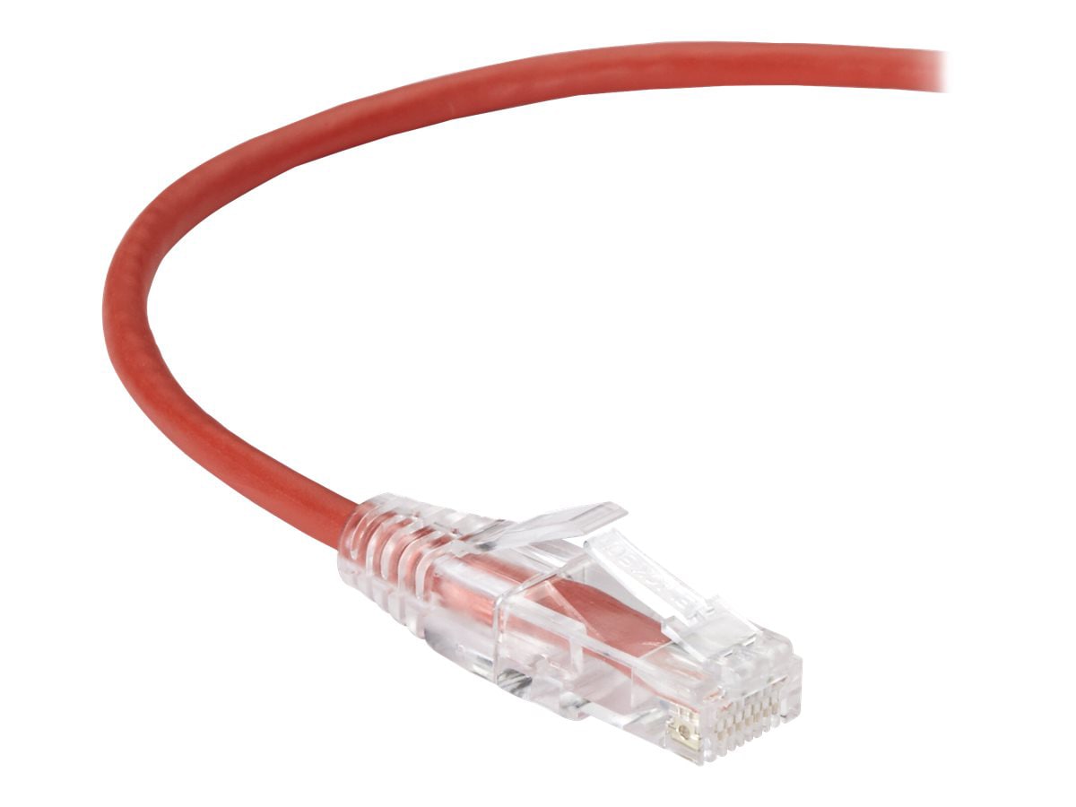 Black Box Slim-Net patch cable - 7 ft - red