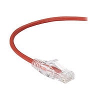 Black Box 7ft Slim-Net CAT6 Red 28AWG 250Mhz UTP Snagless Patch Cable 7'