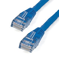 StarTech.com 100ft CAT6 Ethernet Cable - Blue CAT 6 Gigabit Wire 100W PoE 650MHz Molded Patch Cord