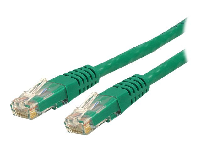 StarTech.com 12ft CAT6 Ethernet Cable - Green CAT 6 Gigabit Wire 100W PoE 650MHz Molded Patch Cord