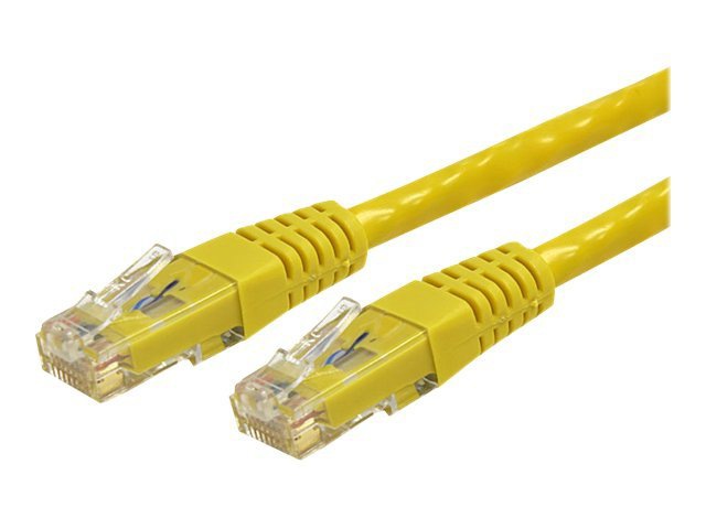 StarTech.com CAT6 Ethernet Cable 35' Yellow 650MHz Molded Patch Cord PoE++