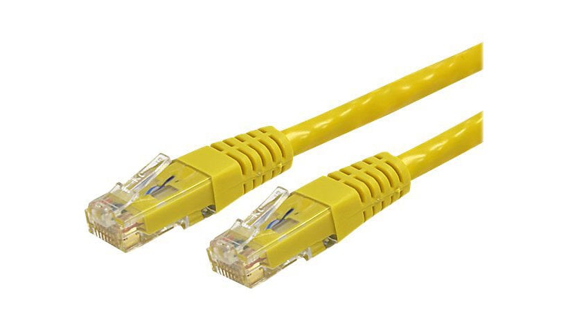 StarTech.com CAT6 Ethernet Cable 35' Yellow 650MHz Molded Patch Cord PoE++