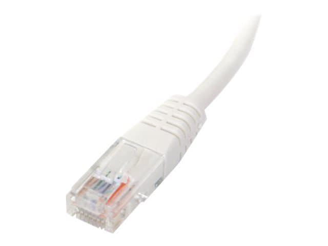 StarTech.com Cat5e Ethernet Cable 1 ft White - Cat 5e Molded Patch Cable
