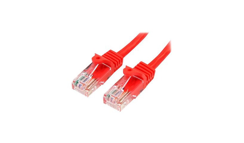 StarTech.com 50 ft. (15.2 m) Cat5e Ethernet Cable - Power Over Ethernet - Snagless - Red - Ethernet Network Cable