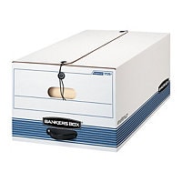 Bankers Box Stor/File - storage box - for Legal - white with blue print