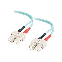 C2G 15m SC-SC 10Gb 50/125 OM3 Duplex Multimode PVC Fiber Optic Cable (USA-M