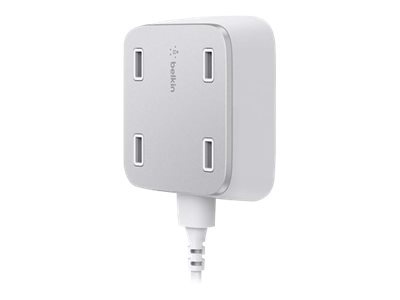 Belkin Family RockStar™ 4-Port USB Charging Hub - 10ft Cord - White