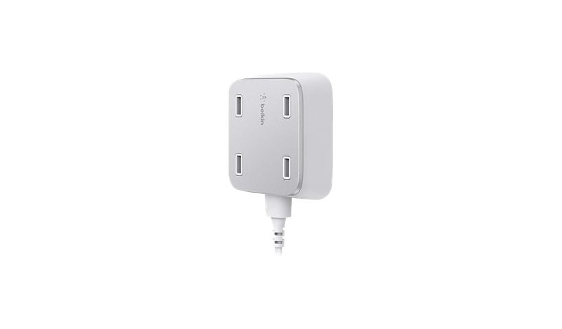 Belkin Family RockStar™ 4-Port USB Charging Hub - 10ft Cord - White