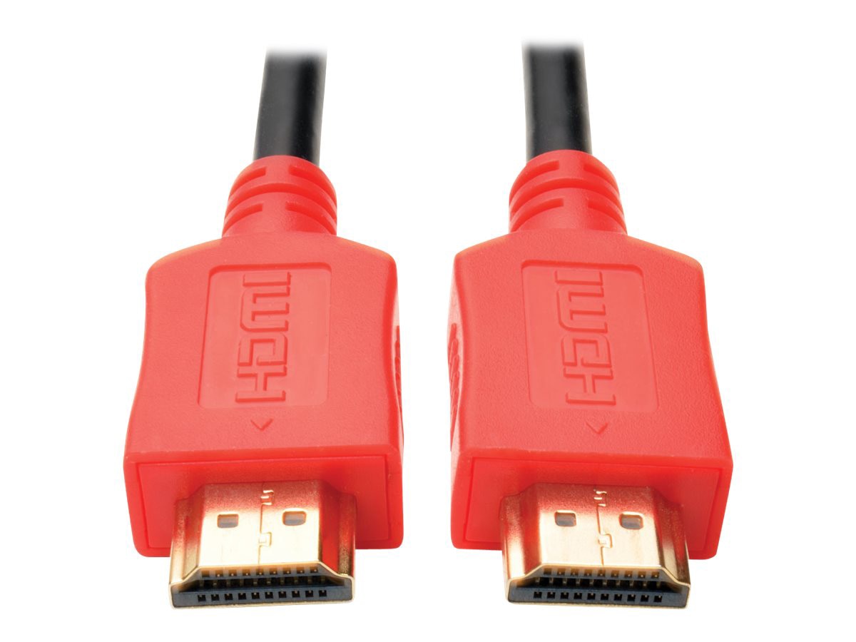 Eaton Tripp Lite Series High-Speed HDMI Cable, Digital Video and Audio, UHD 4K (M/M), Red, 6 ft. (1.83 m) - HDMI cable -