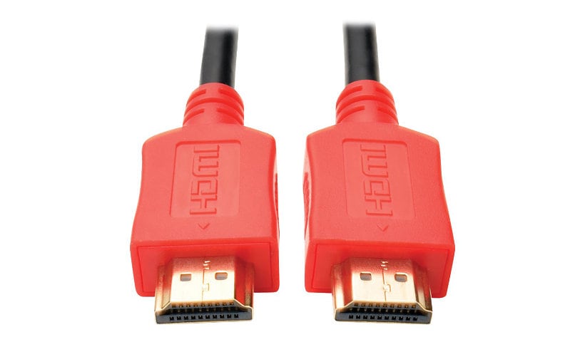 Eaton Tripp Lite Series High-Speed HDMI Cable, Digital Video and Audio, UHD 4K (M/M), Red, 6 ft. (1.83 m) - HDMI cable -