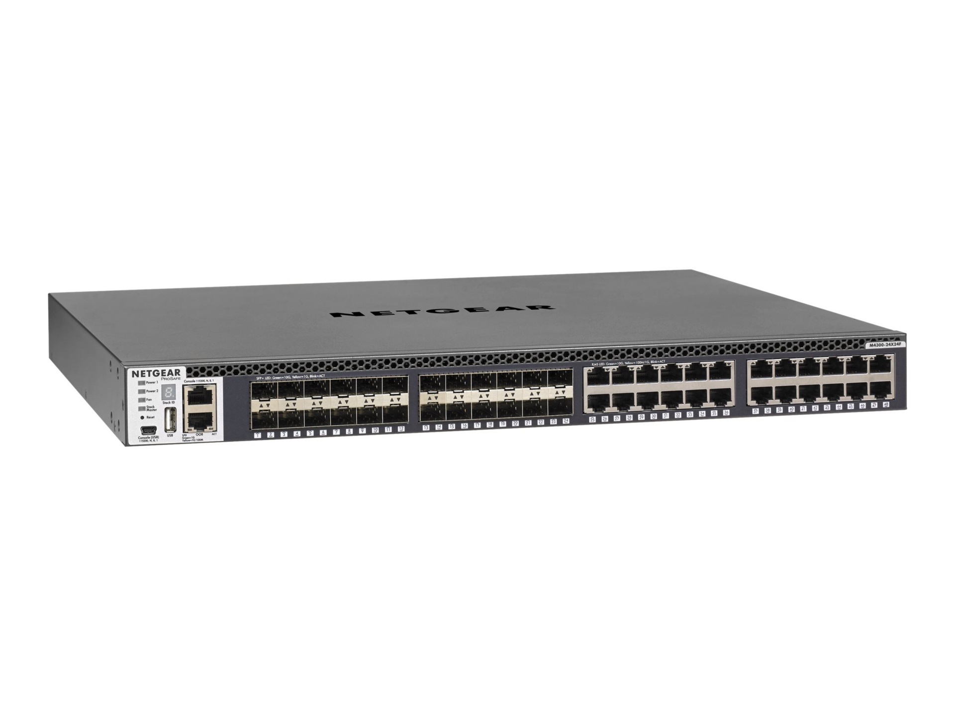 Netgear M4300 Stackable Managed Switch with 48x10G including 24x10GBASE-T and 24xSFP+ Layer 3