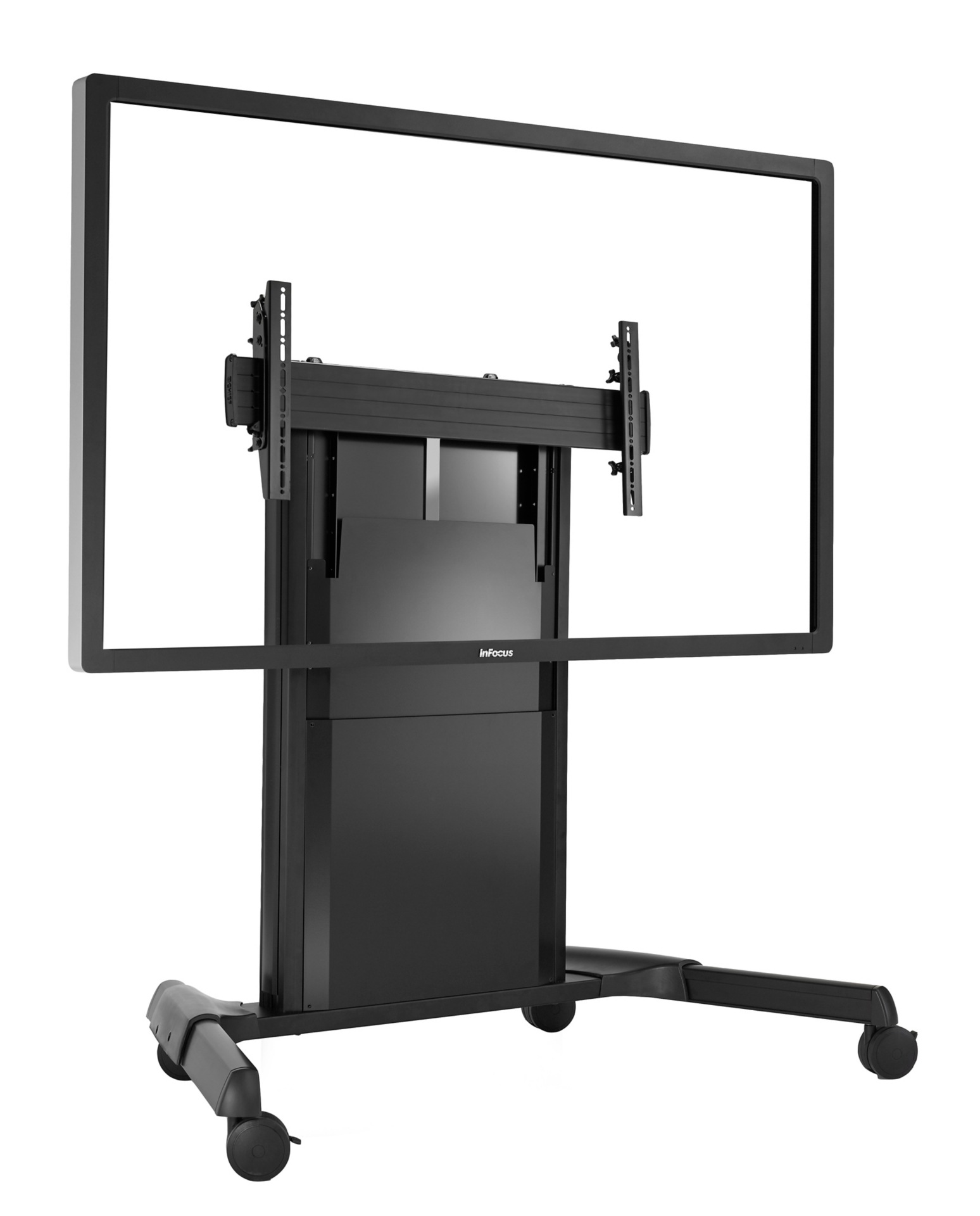 Chief Fusion Large Dynamic Height Adjustable Mobile Display Cart - Black