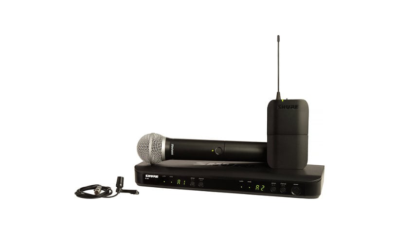 Shure Dual-Channel Handheld & Lavalier Wireless Mic System