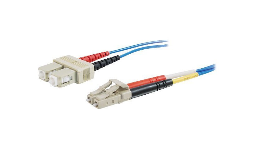 C2G 2m LC-SC 50/125 OM2 Duplex Multimode PVC Fiber Optic Cable - Blue - pat